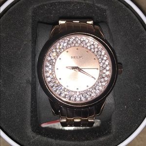 NWT RELIC ROSE GOLD WITH DIAMONDS WATCH